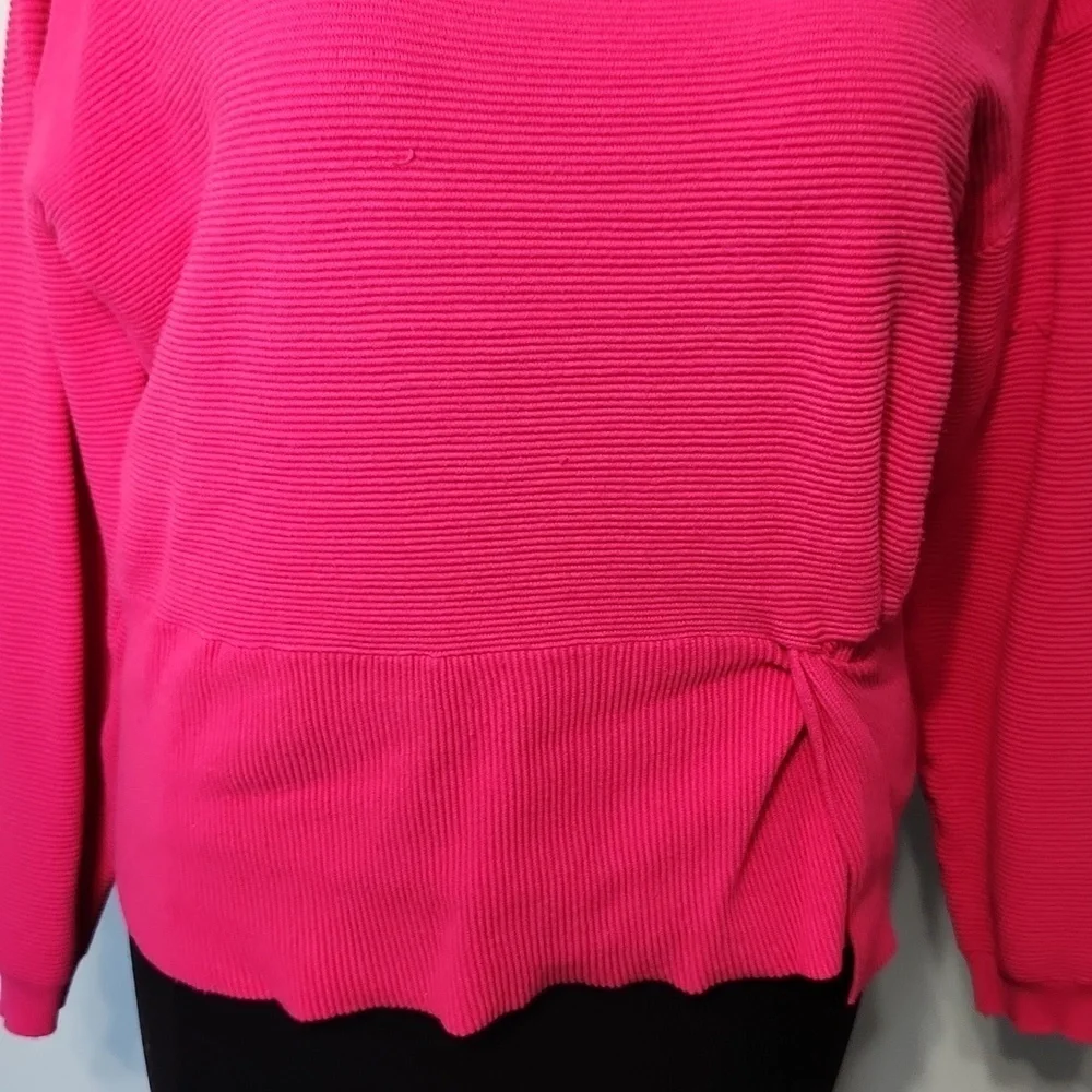 Nine West Bright Pink Ribbed Sweater - Picture 4 of 14
